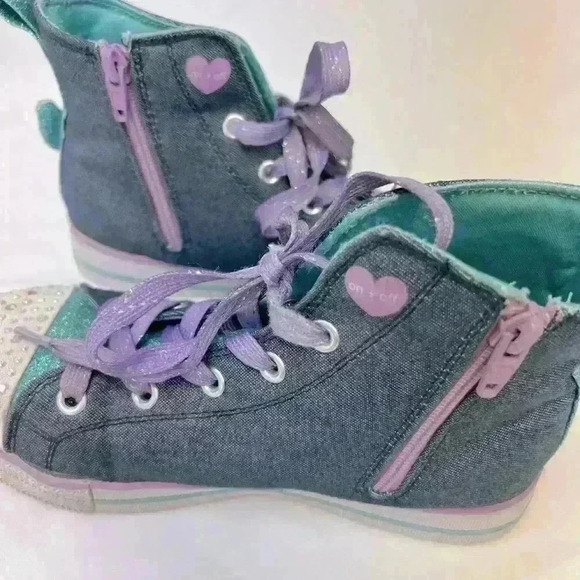 Sketchers girls Twinkle Lite Magnificent Mermaid sneakers. - Picture 8 of 11